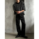 [S/S] Saint stripe half knit (3color)