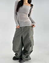BACKLESS OPEN MESH KNIT🖤🤍🩷🩶 - 4 COLORS