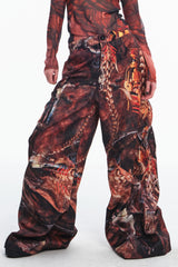 Embryo printe pants with bone texture