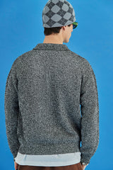 SPARKLING ARGYLE BEANIE / GREY