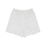 シルバーエンブロイダリーパンツ White