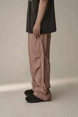 LINE COVER PARACHUTE PANTS (PINK)