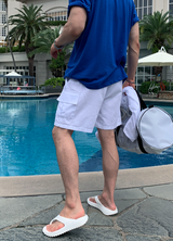 Liu Washing Cargo Banding Shorts