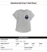 Heartlock Dot Crop T-shirt (Grey)