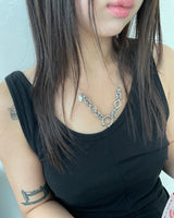 Metal pierced twisted Necklace