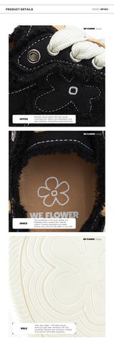 WE FLOWER Fashionable New Tassel Thick-Soled Wave Shoes - Black Mary Jane