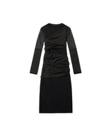 Layered Long Sleeve Dress _ BLACK