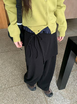 Anka Layered Wrap Skirt Pants