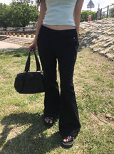 Runho Banding Back Pocket Bootcut Pants