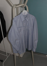 STRIPE FRILL SHIRT