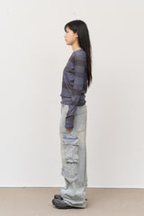 (W) Loops Printed Top