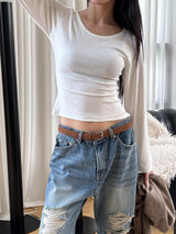 [Unisex] Destroyed boots cut denim pants