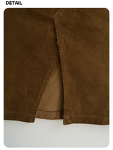 brown corduroy midi skirt