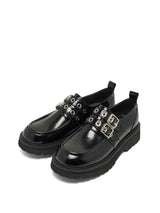 Biker Platform loafer black