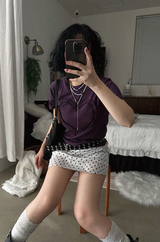 SATIN DOT LACE BUSTIER MINI DRESS (WHITE, BLACK 2COLORS!)
