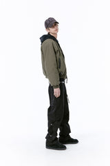 WASHED BOMBER JACKET (KHAKI)