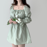 Pony shirring dress