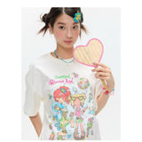 BETWEENAND x sunonebird プリントラウンドネック半袖Tシャツ