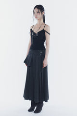 レイヤープリーツスカート charcoal
