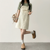 Monthly pocket suspender dress