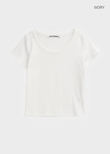 [B-BASIC] スタンダードUネック半袖Tシャツ