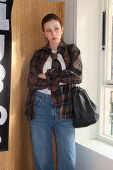SOFT FLANNEL TIE SHIRT_BEIGE