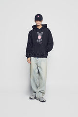 24FW ラビットベリーフーディー ブラック