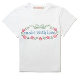 クロスステッチメイドウィズラブ Tシャツ_ホワイト