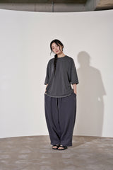 VINTAGE P. DYEING CUT-OUT 1/2 BOX TEE (Charcoal)