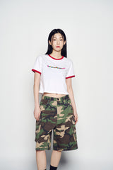 25SS カモフラージュカーゴポケットショートパンツ カーモ