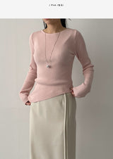 Ruby Unbalanced Ribbed T-shirt