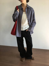 Philly brushed check shirt (3color)