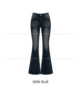 Cya Cat Washed Bootcut Denim Pants