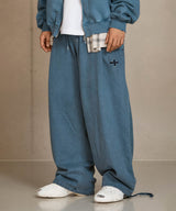 P. Basic cross sweat Pants _ Smoke blue 