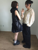 Frill Hoodie Dot Jumper (3color)