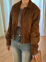 Arcti leather blouson jacket