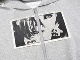 Mono Photo Panel Hoodie Zip-Up 232818257