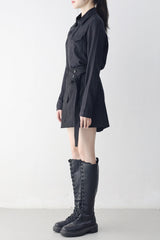Manir Button Belt Skirt