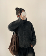ハニコージーハイネックボタンカーディガン