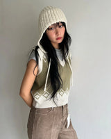 Trapper Hat Knit - Ivory