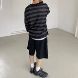 Nylon wide banding half pants 2C
