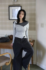 アリコシャーリングボタンTシャツ