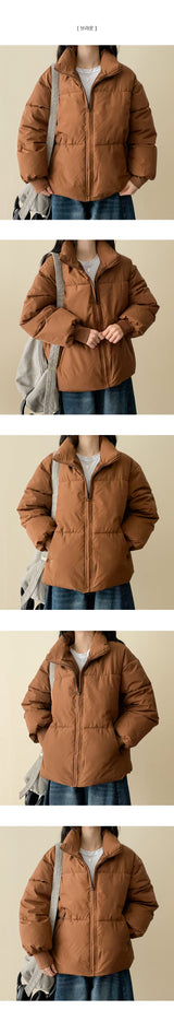 Basic High-Neck Padded Jumper