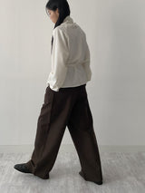 [Setup Available] Pepper Two-Tuck Wide Slacks