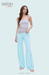 Mint lettering long good fit casual pants 