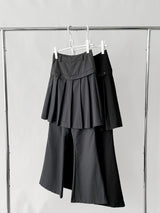 Fake Pleats Skirt Casual Pants
