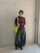 [unisex] シュエンコットン カーブドワイドバンディングパンツ