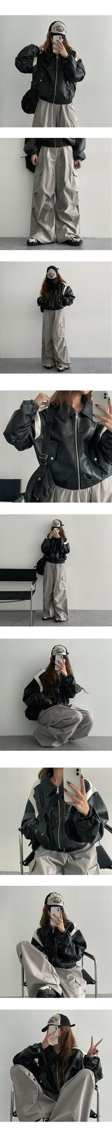Bedder Pintuck Wide Cargo Pants (5 colors) Hem String!