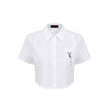 Razor Blade Half Shirt - WHITE M