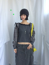 Feminine Flat Neck Long T-Shirt